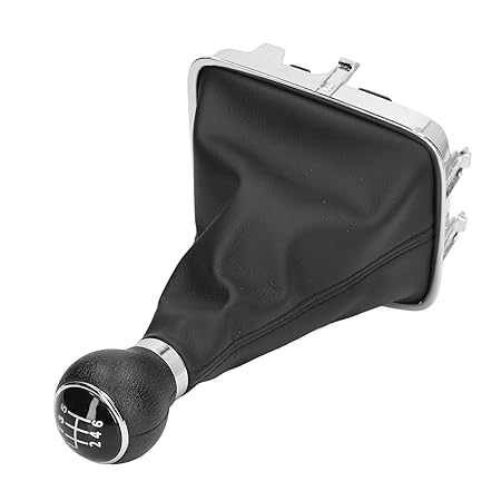 Ketsicart Gear Lever, Scratch-Resistant Transparent Print Ergonomic Gear Lever Black Cap