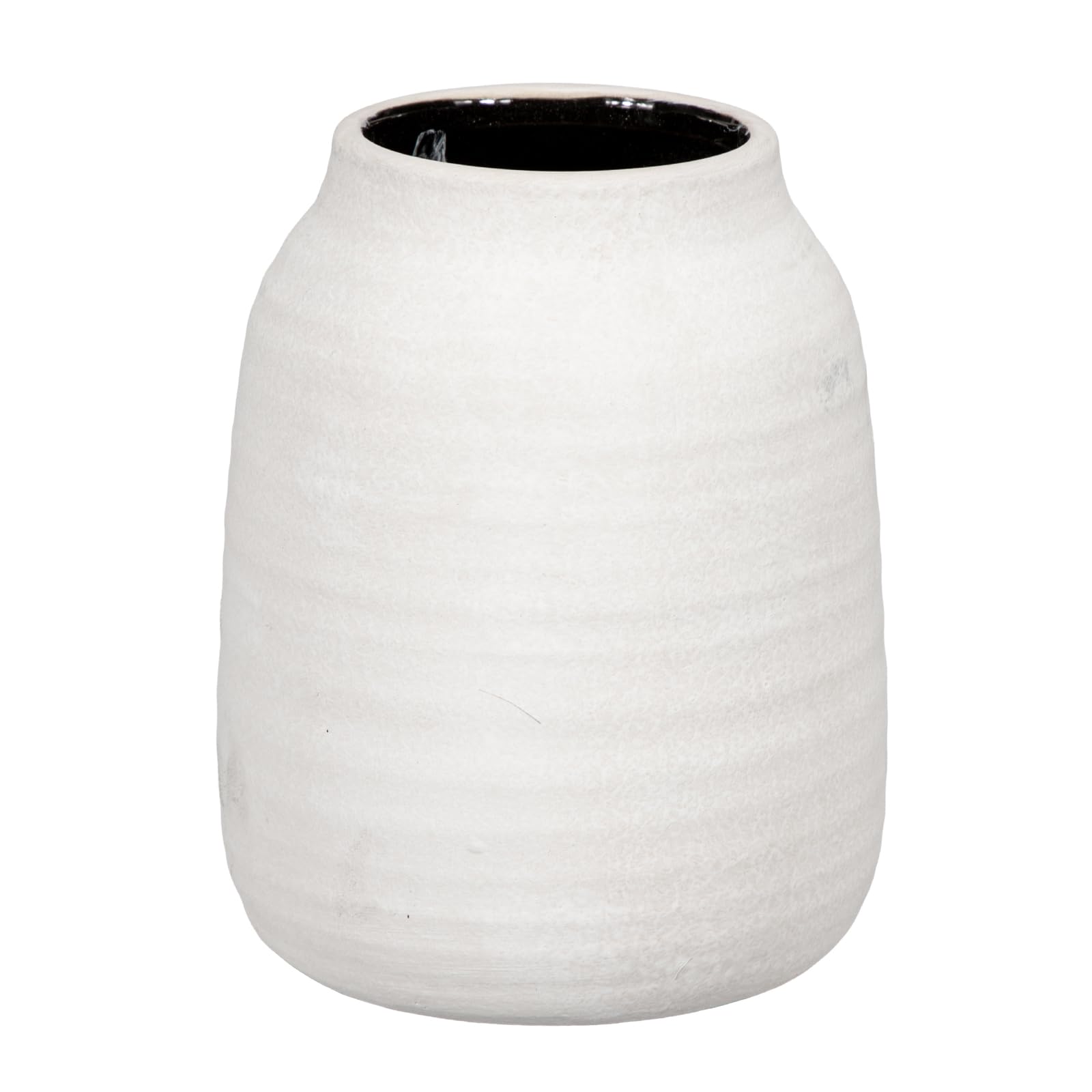 Briful Jarrón grande de cerámica de 21 cm para flores, jarrón rústico beige de 21 cm de alto, jarrón grande de apertura de 4.7 pulgadas para pampas, plantas secas, flores frescas, decoración del hogar