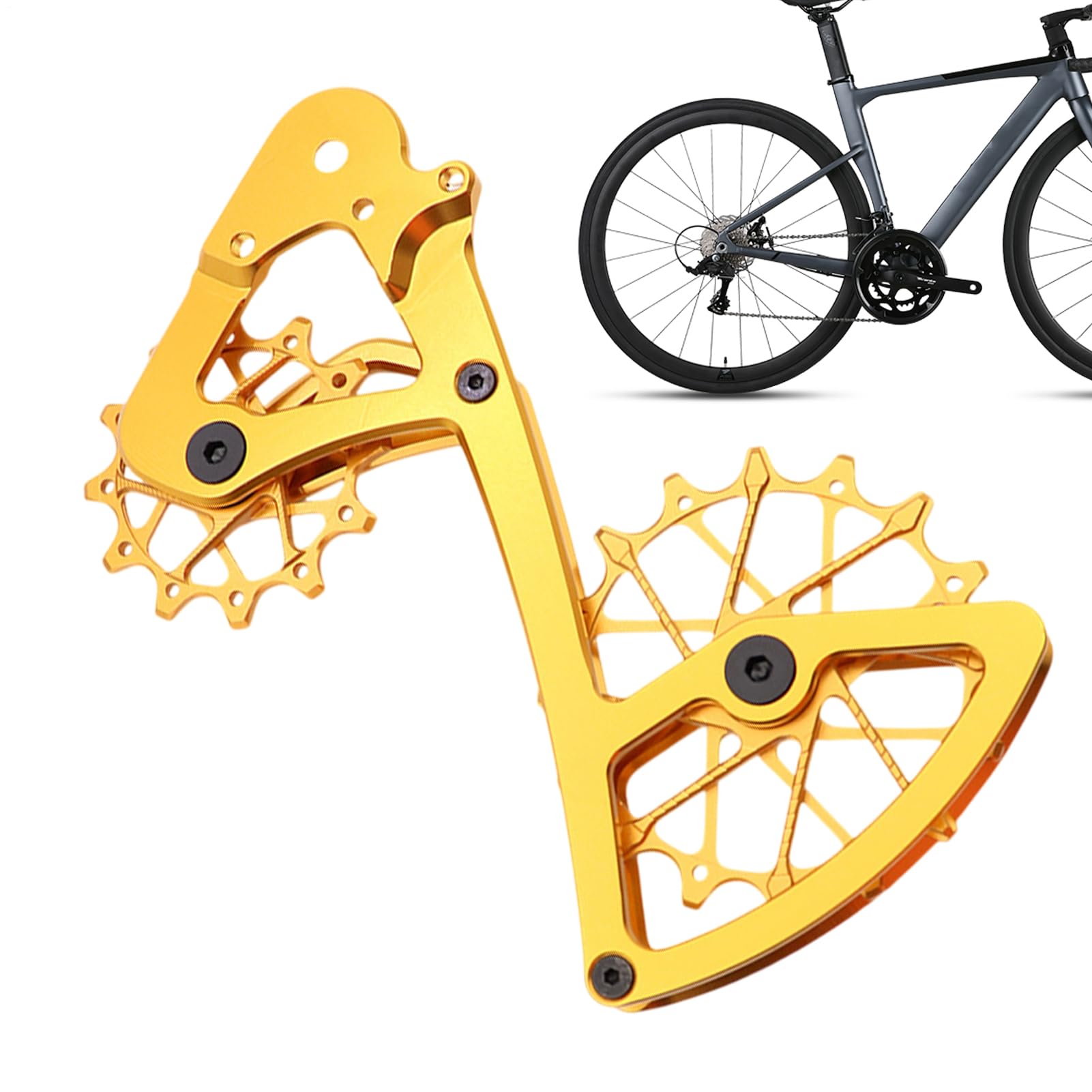 Desviador para ciclismo, polea guía de bicicleta - Cambio trasero de cambio suave | Polea guía Cambio de aluminio de cambio, cambio de bicicleta de repuesto, velocidad 11/12