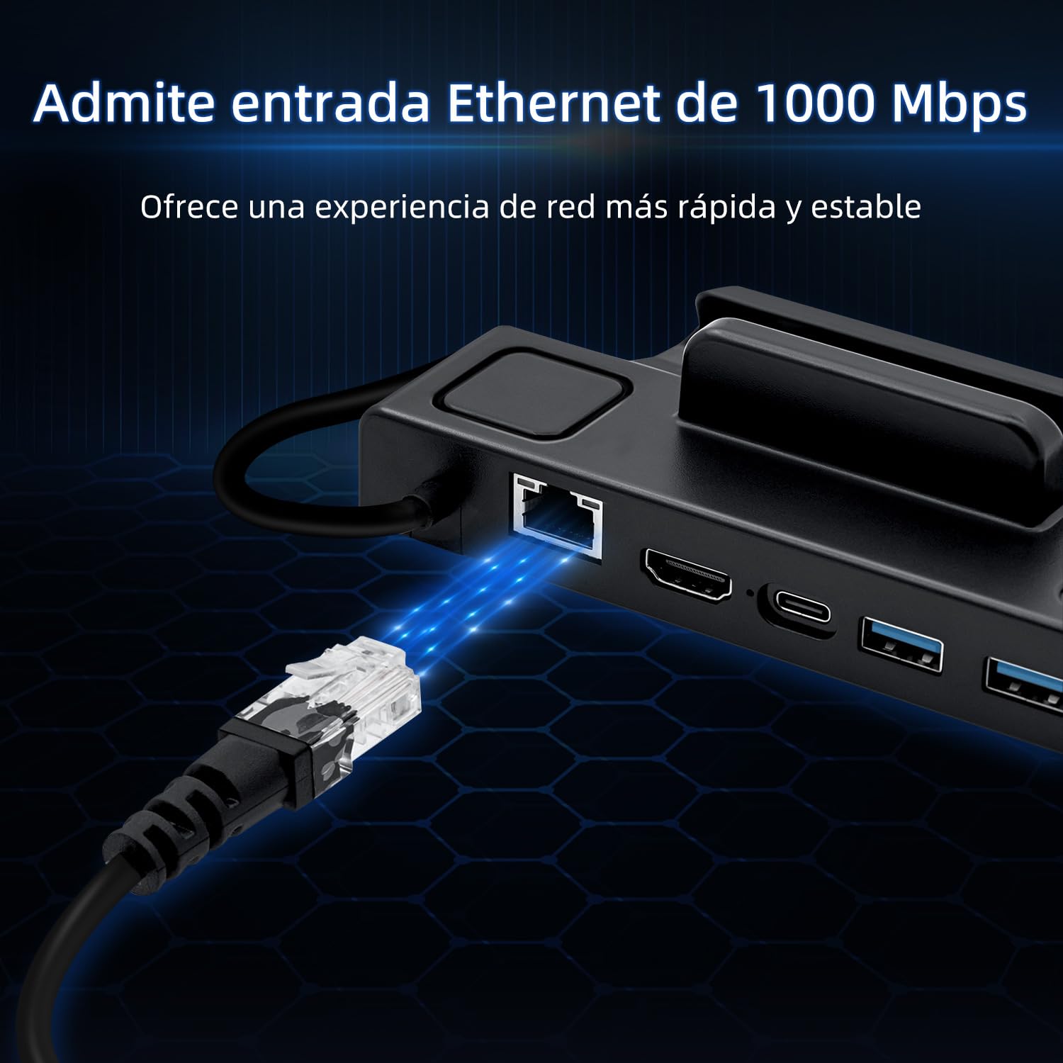 Mcbazel 6 en 1 Steam Deck Docking Station, con HDMI 2.0 4K@60Hz, Tres Puertos USB 3.0, Carga de 100W para Steam Deck, ROG Ally, Legion Go, MSI Claw, Nintendo Switch, Switch OLED(Pas pour Switch 2)