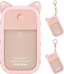 Silicone Case Compatible with Touchland Hand Sanitizer Spray (Fit for 1 FL OZ/30 mL Ver), Portable keychain Cute Color Ears