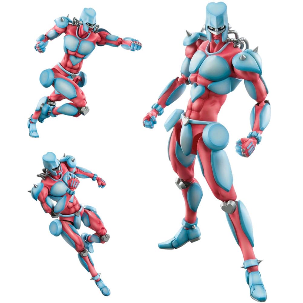 Zhongkaihua JJBA Crazy Diamond Figure Crazy Diamond Action Figure 22CM with Interchangeable Hands and Accessories, Collectible Desk Decoration Ornament