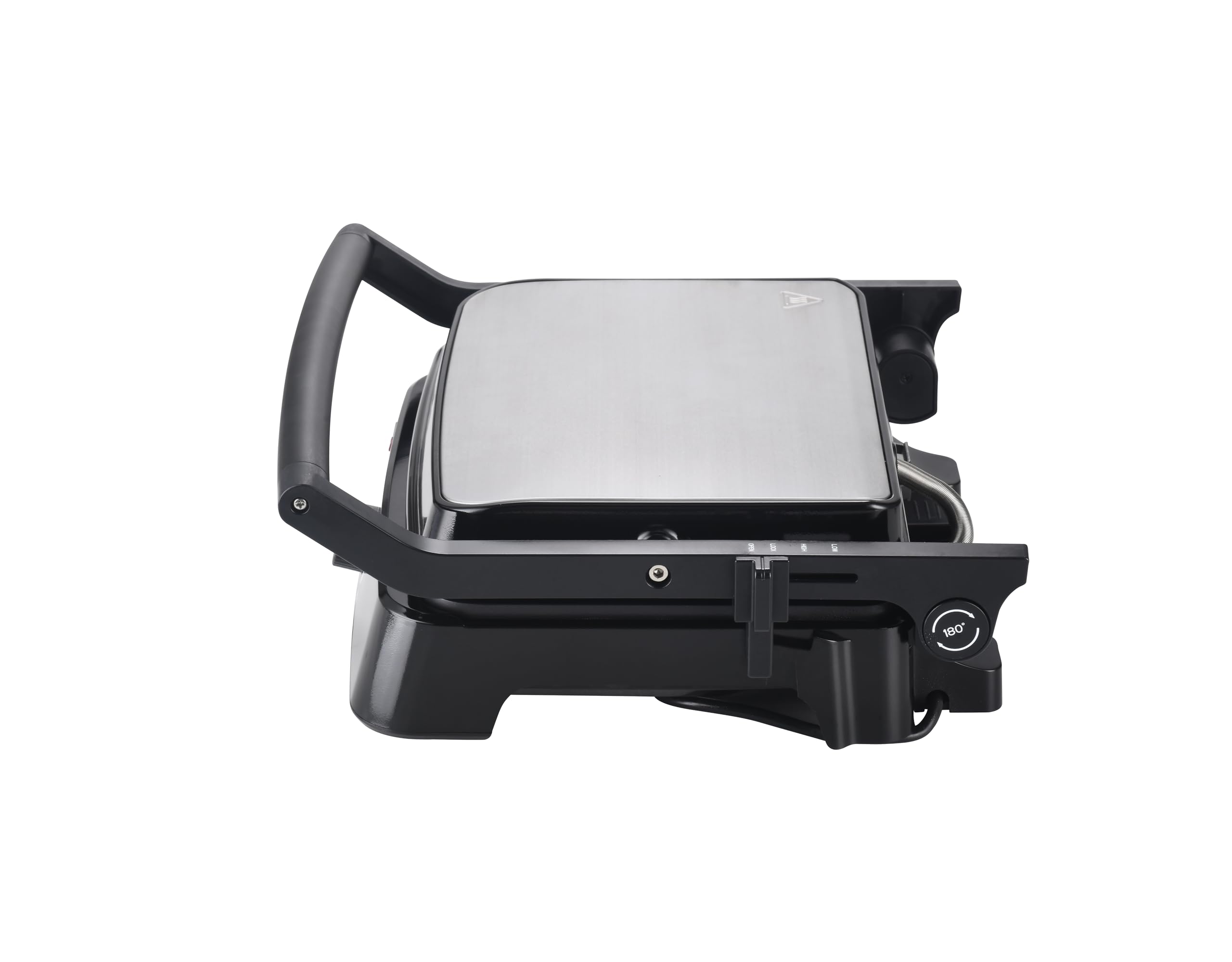 Parrilla de contacto 5 en 1 Panini Press Parrilla eléctrica antiadherente Temperatura ajustable Placas extraíbles Portátil para sándwiches Bistec Desayuno Parrilla eléctrica prensa de 6