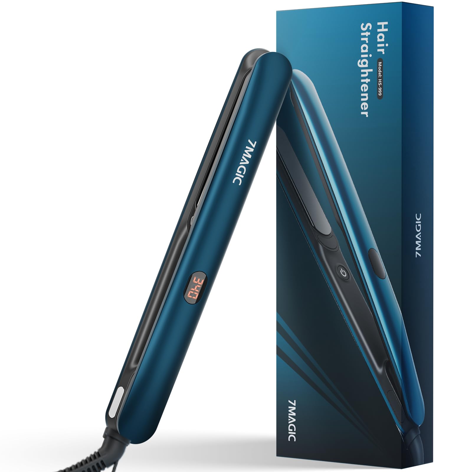 HAIRBEAUTY IRON 7D ダークブルー Amazon.com : 7MAGIC Hair Straightener 1 Inch Flat Iron Titanium