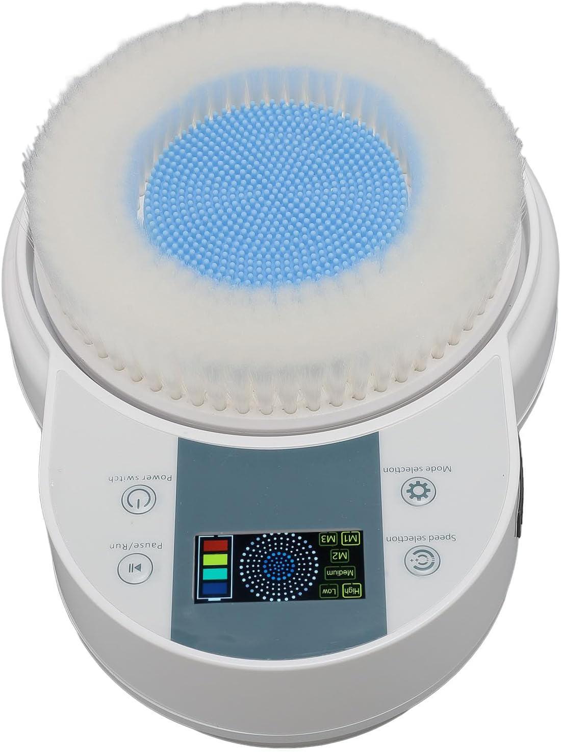 Electric Back Scrubber Wall Mounted 3 Speed Automatic Shut Off Deep Cleansing AI Smart Chip Electric Bathing Device for Home Beauty Spa (US Plug)