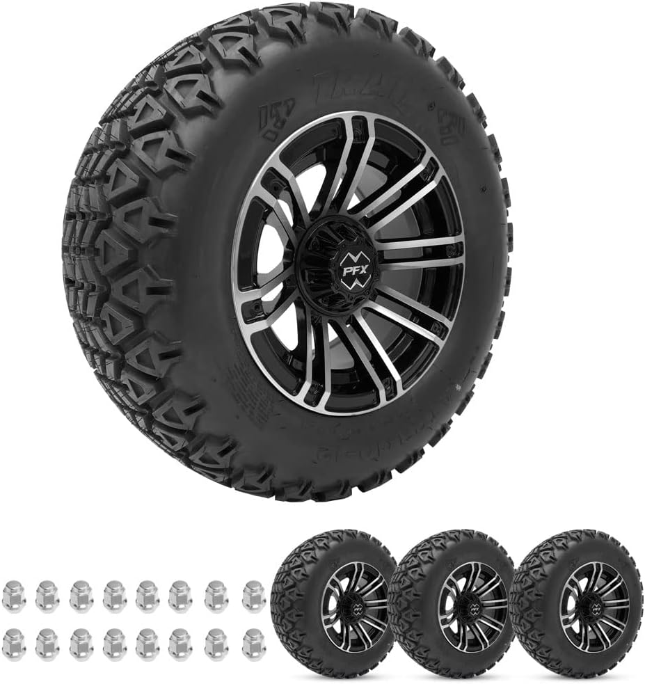ProFormX Avenger 12" Golf Cart Wheels and Tires Combo