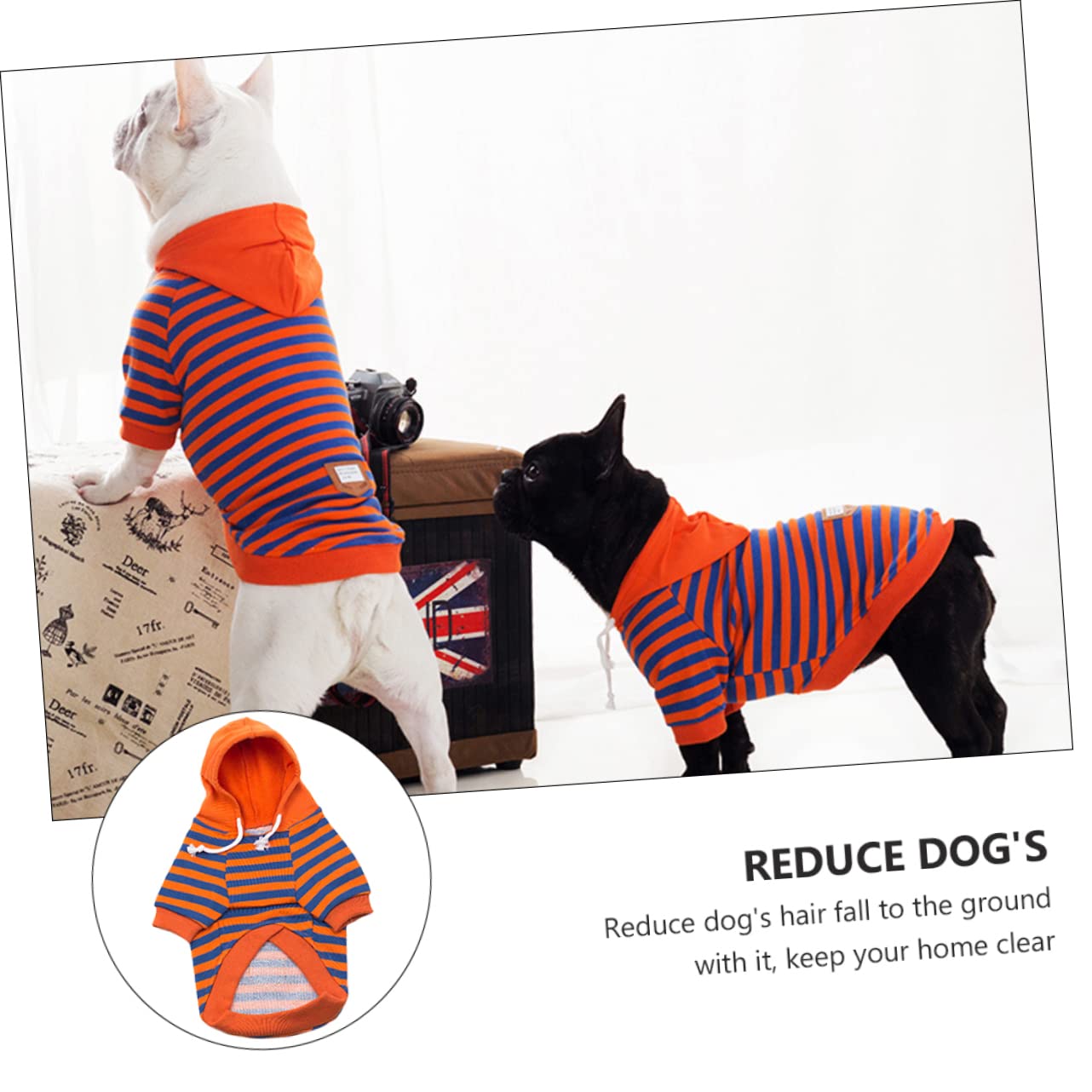 Kisangel 3piezas Ropa para Mascotas Sudadera De Rayas para Perros Pequeños Cómoda y Cálida para Ocasiones Especiales y Actividades Al Aire
