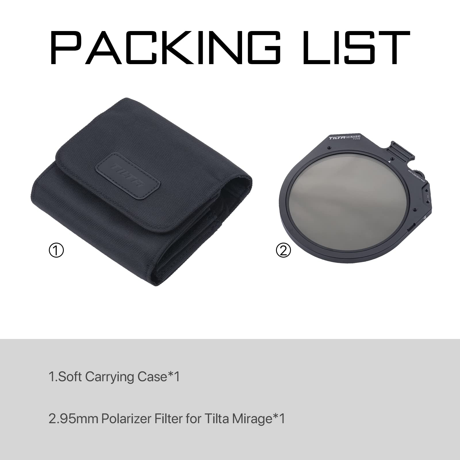 Tilta Filtro polarizzatore da 95 mm per Tilta Mirage Matte Box PL Tecnologia fissa a 95 mm Lens Filtro leggero Morsetto-On Anello adattatore motore senza fili MB-T16-POLA