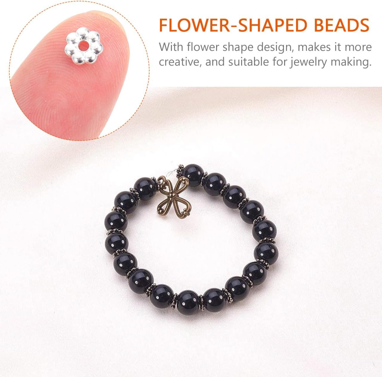 Healifty 2000Pcs Electroplating Beads for Jewelry Making, Daisy Spacer Plastic Beads for DIY Bracelets Necklaces Craft Supplies 6mm - Image 8