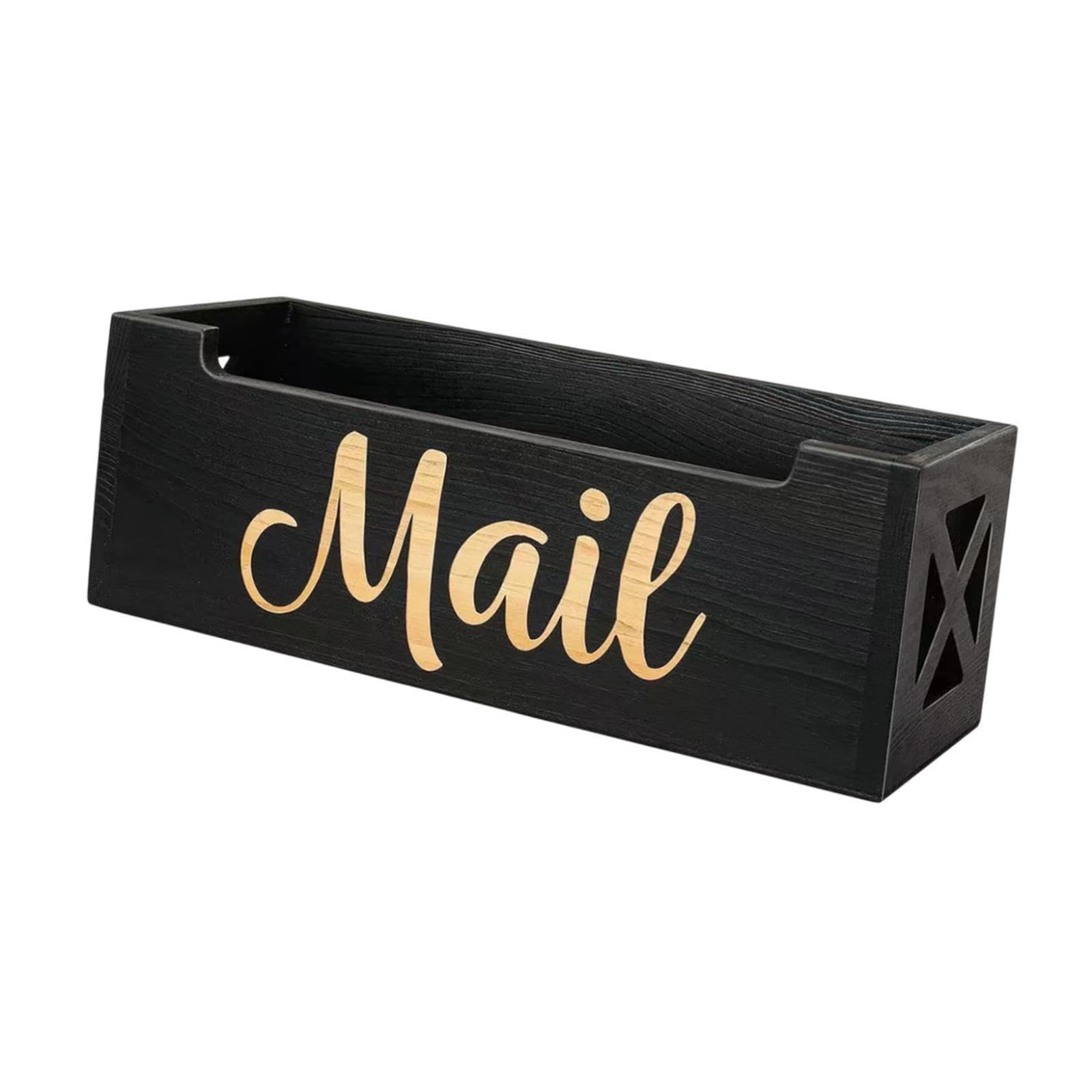 Qlecxzi Refined Wooden Mail Storage Organizer Tabletop Helps Organize Mail Greatly Reducing Clutter Can Stand Alone Or Be Wall Mounted Organizer Is Suitable For Various Office