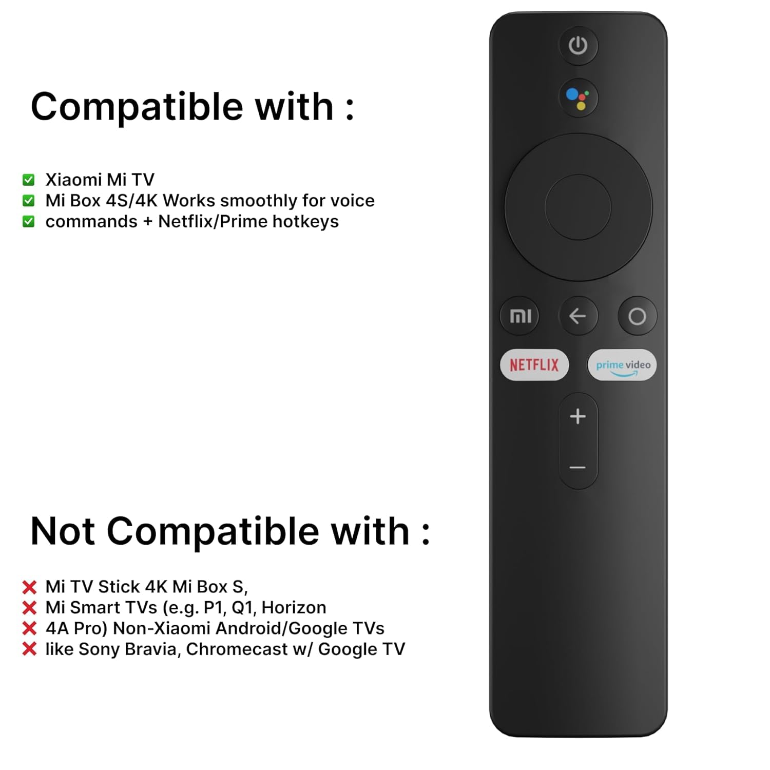 Mi TV Voice Remote Control with Bluetooth Voice Command, Compatible with Mi TVs bu Tu_DOX — Amazon image 3