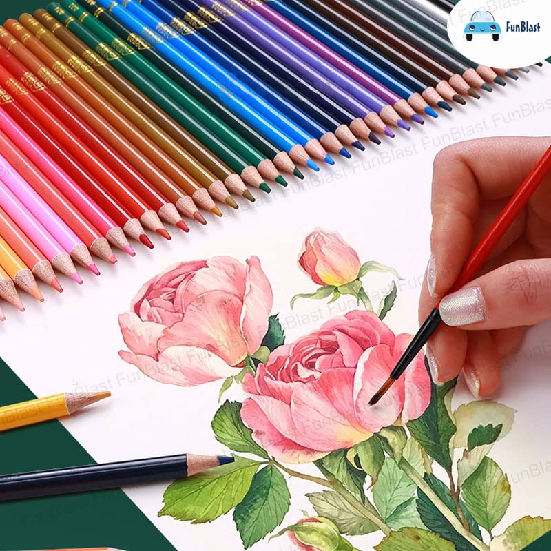 Image of FunBlast Color Pencils Set, (Pack of 48 Pcs) Professional Water Soluble Colored Pencils, Colorful Pencil Colors /Artist Sketching, Drawing Color Pencils for Art Craft, Colouring Pencils for Artists