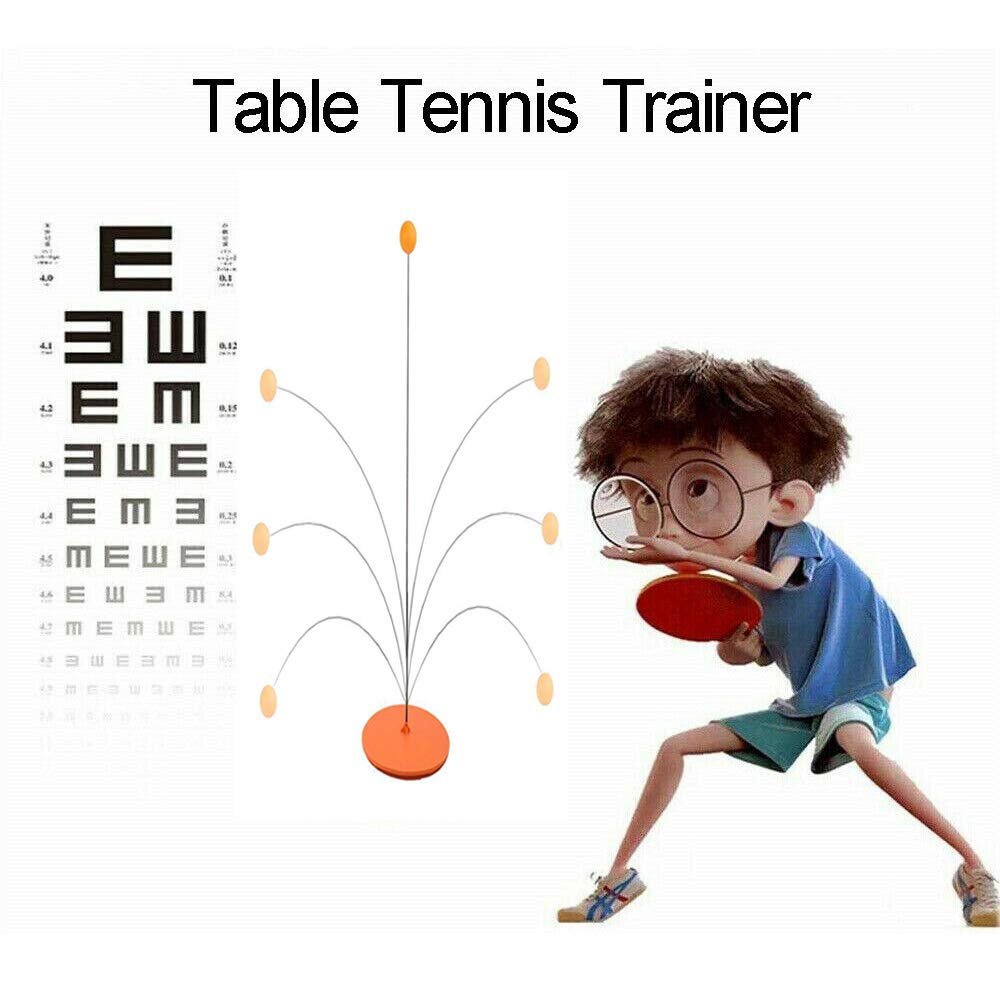 NEKRASH Table Tennis Trainer Elastic Shaft .Portable Table Tennis with Elastic Soft Shaft Leisure Decompression Sports for Adults and Kids Indoor Outdoor Play （2 pcs Paddle +3 pcs Ball）