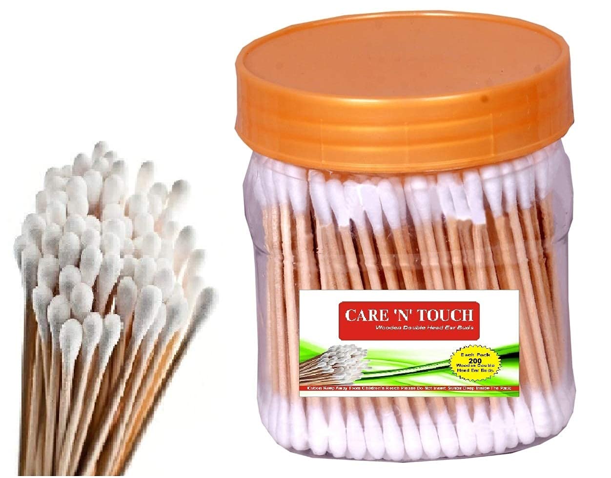CARE 'N' TOUCH Wooden Double Head Cotton Ear Buds (250 each box)
