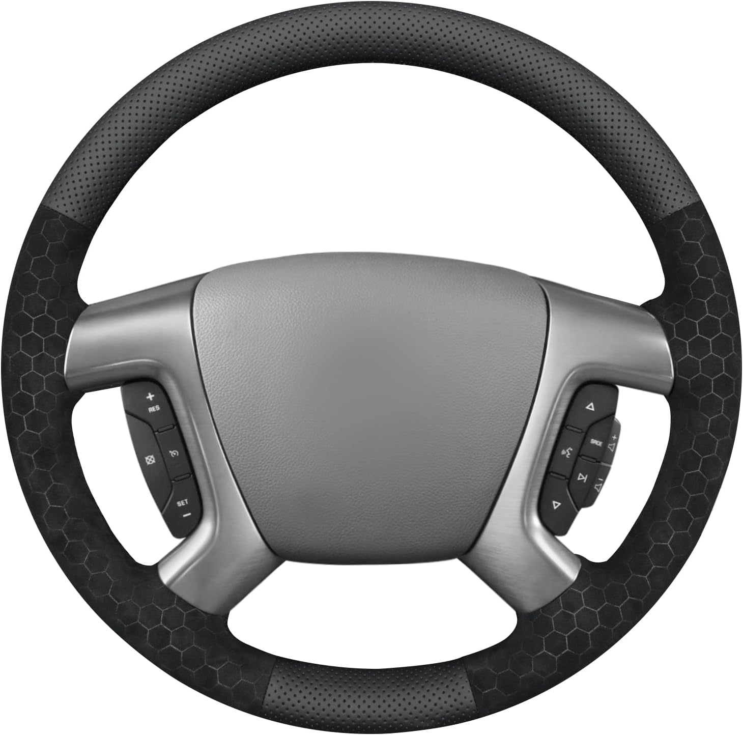 MEWANT Hand Stitch Leather Steering Wheel Cover Wrap for Chevrolet Captiva 2007-2014 / Daewoo Winstorm/Silverado 2007-2013