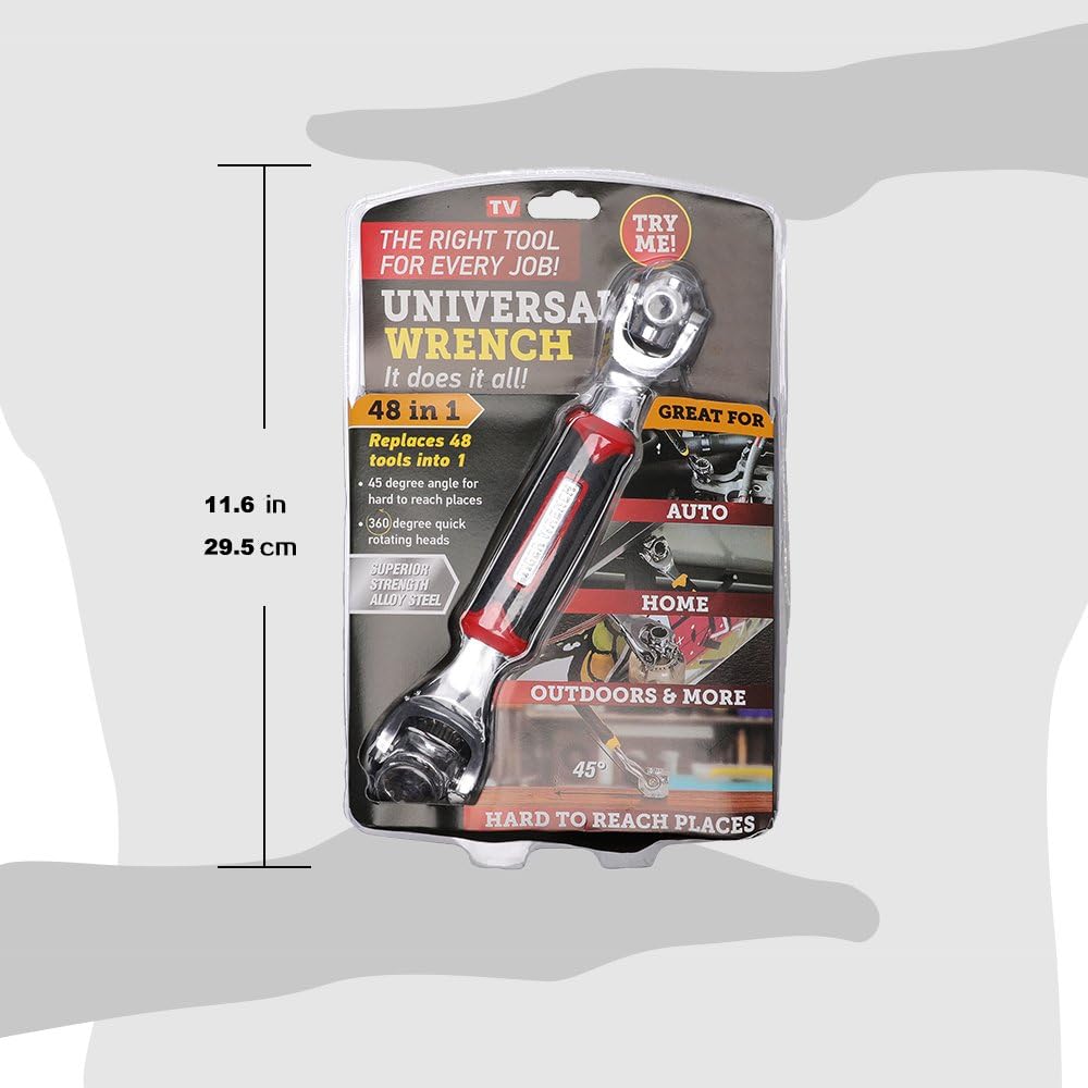 Best Deal 🛒 JOY COLORFUL Multifunction Universal Wrench, 360 Degree Revolving Spanner, 48 Tools In One Socket, Works with Spline Bolts,Torx,Square Damaged Bolts and Any Size Standard or Metric One-Day Sale: Up to 40% Off JOY COLORFUL Multifunction Universal Wrench, 360 Degree Revolving Spanner, 48 Tools In One Socket, Works with Spline Bolts,Torx,Square Damaged Bolts and Any Size Standard or Metric