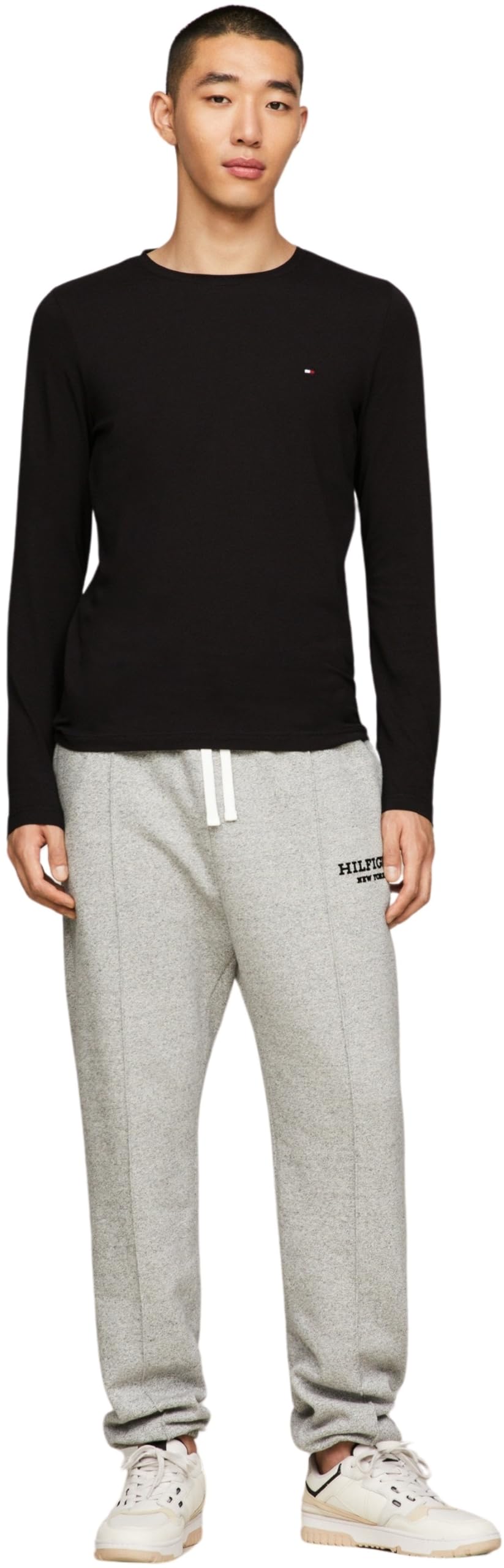 Tommy Hilfiger T-Shirt Manches Longues Homme Stretch Slim Fit Coton
