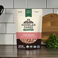 Vista 3 de Frijoles rosados orgánicos de 1 libra, sin OMG, orgánico USDA, certificado limpio, vegano, rico en fibra y proteínas para sopas, burritos, ensaladas