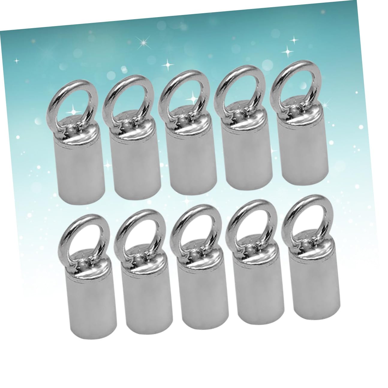 10 Stück Rohr Endverschlüsse aus 925 Silber für Armband und Fußkette Feine Verarbeitung Selbstgemacht Zubehör Seilkappen für Schmuckherstellung und Scrapbooking