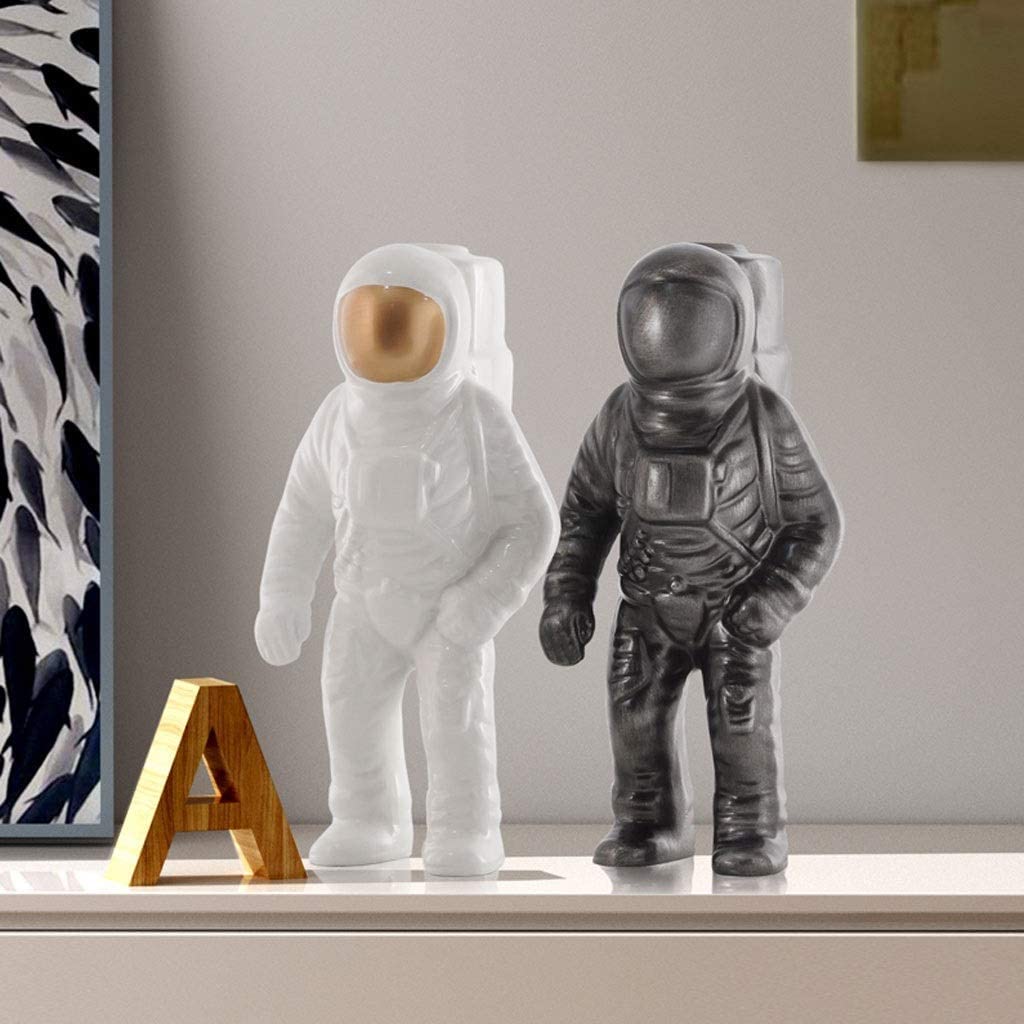 Adornos Escritorio Escultura Astronauta Nórdico Resina Hogar Oficina Cosmonauta Personaje Estatua Decoración Figura Figuritas Artesanías Decoración(A)