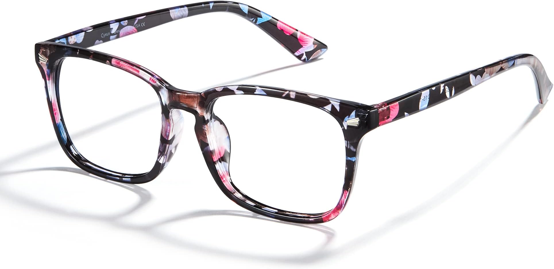 Cyxus Blue Light Glasses Men Women Reduce Eye Strain UV Blocking for Office Work Computer Screen 8082