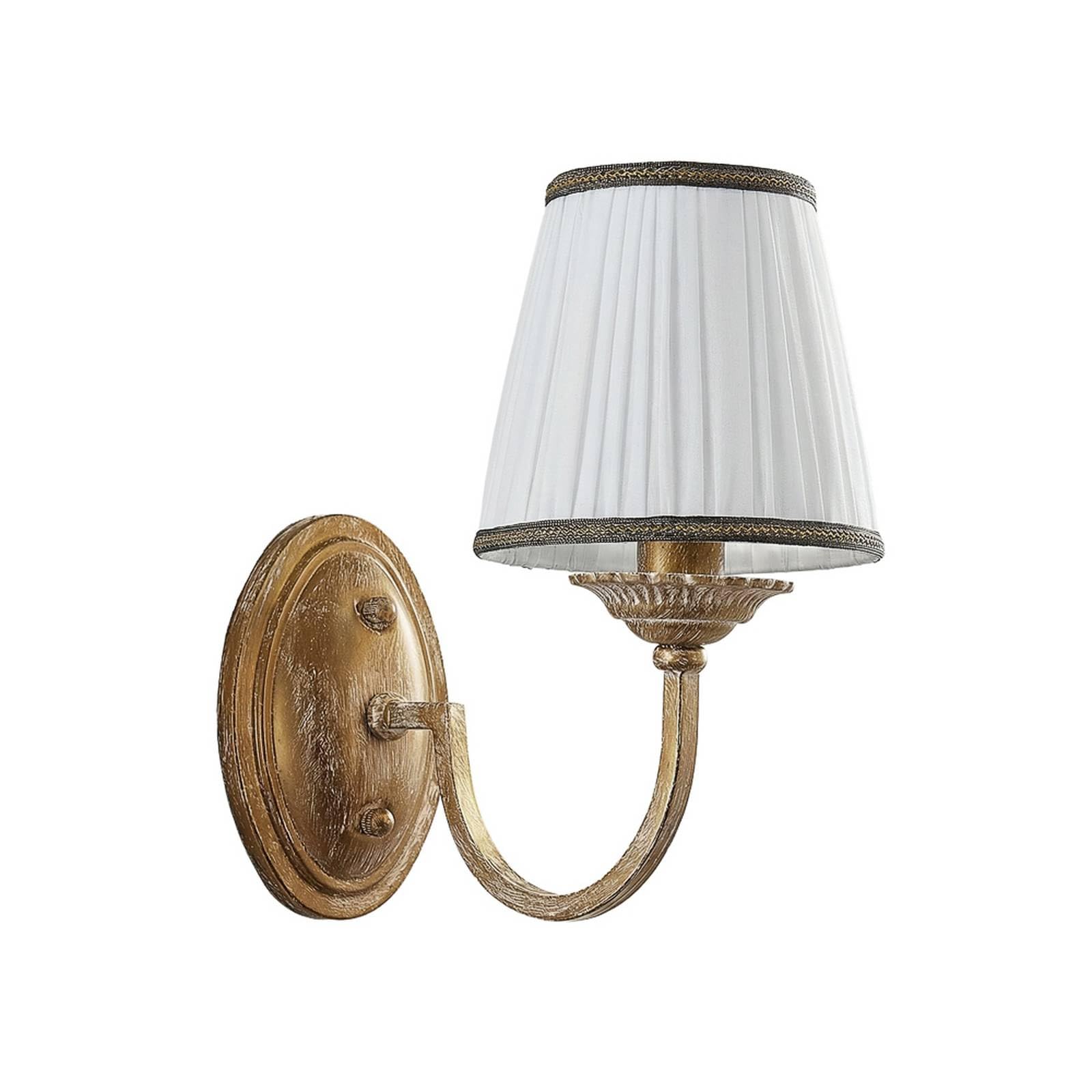 Lindby Textil Wandlampe altmessing, Wandleuchte innen IP20 Innenleuchte Wand 1x E14 ohne Leuchtmittel Wandbeleuchtung Wohnzimmer Esszimmer Flur