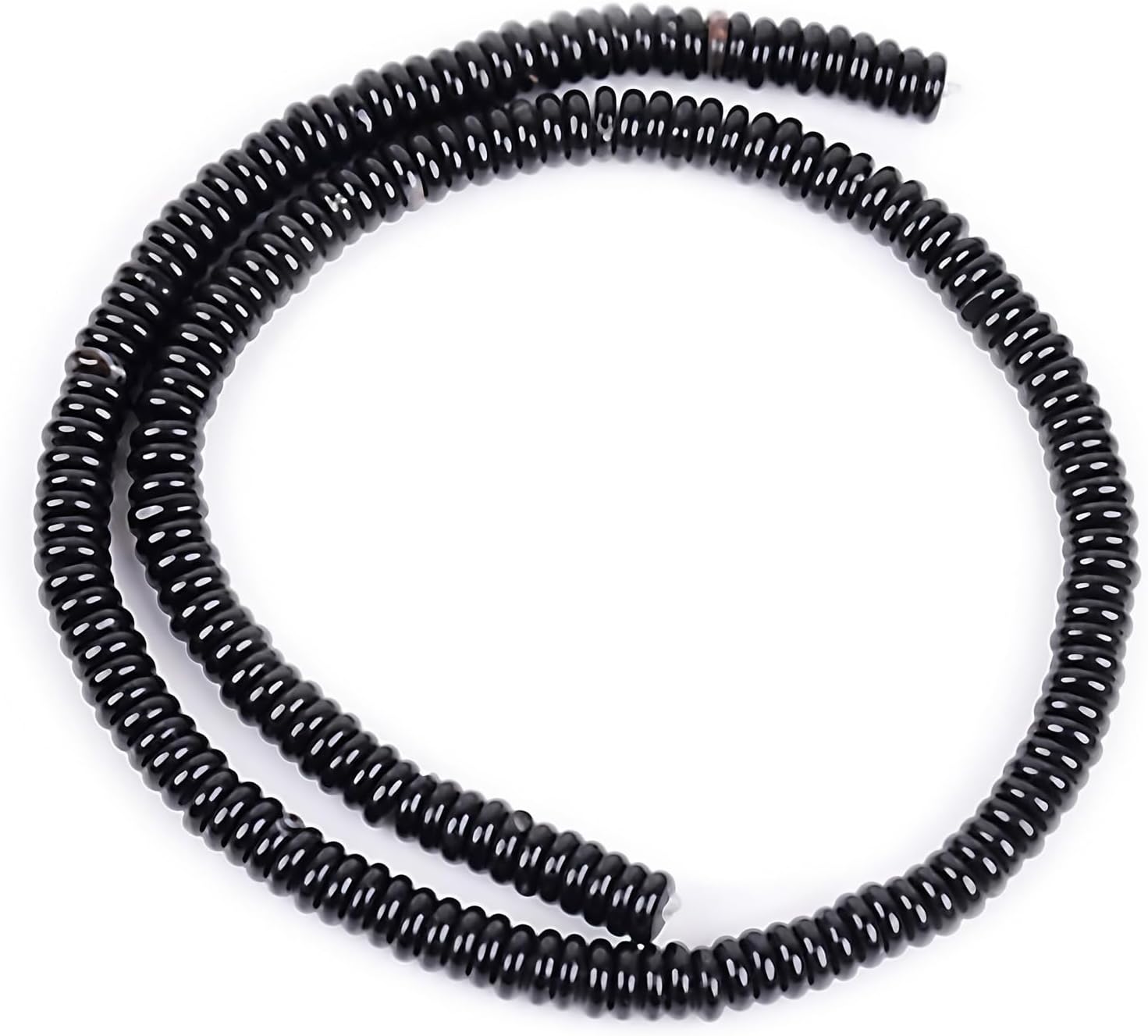 HAAMIIQII 2x6mm Natural Black Obsidian Rondelle Beads for Jewelry Making, 150pcs Loose Semi Precious Gemstone Abacus Disk Stone Spacer Beads for Crafts Bracelets 15 Inch - Image 6