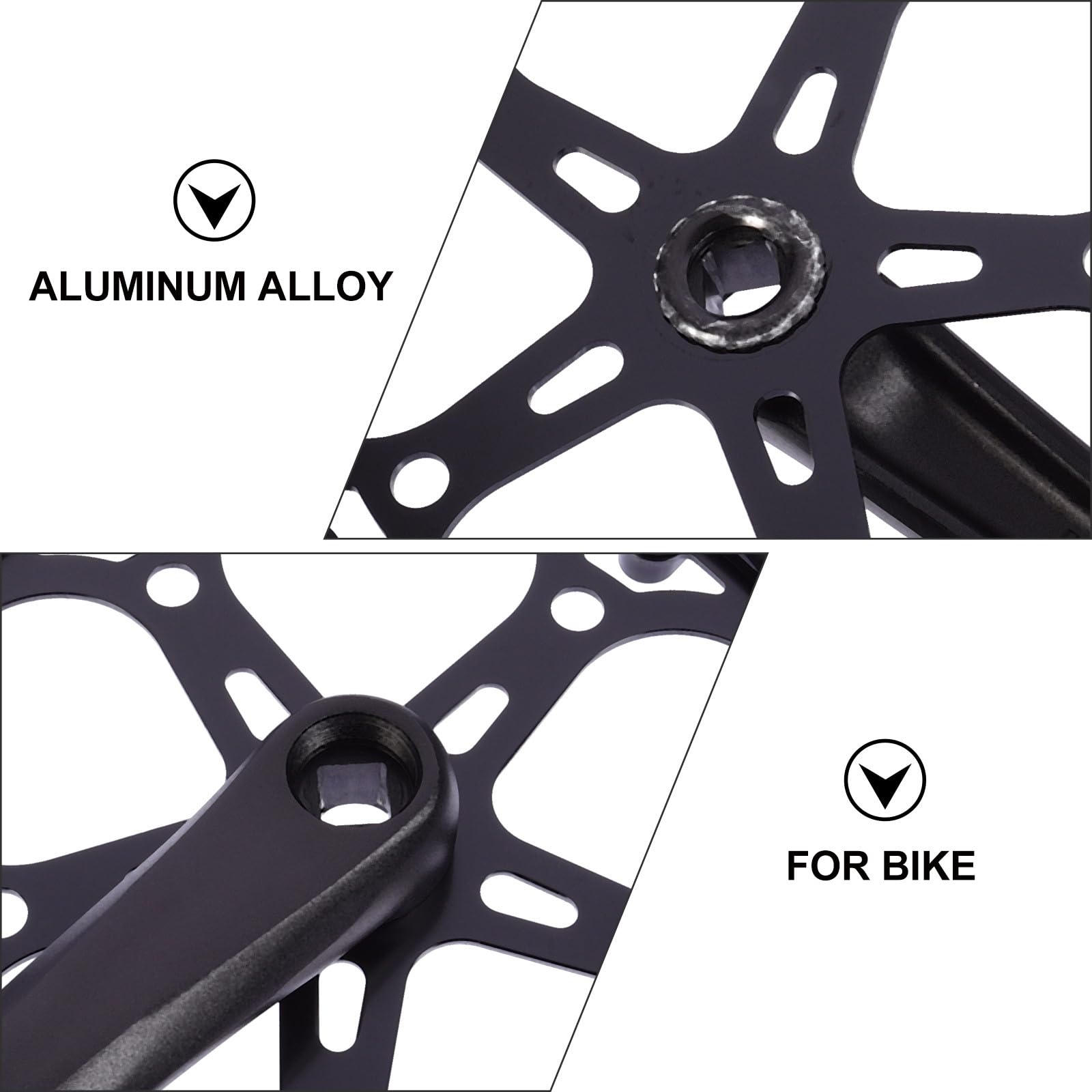 SOLUSTRE Guarnitura per Bici a velocità Singola 170 Mm Ingranaggio in Metallo 52 Denti, Accessori di Ricambio per Mountain Bike e Bici da Pista, Manovella Cava Rimovibile per Ciclismo