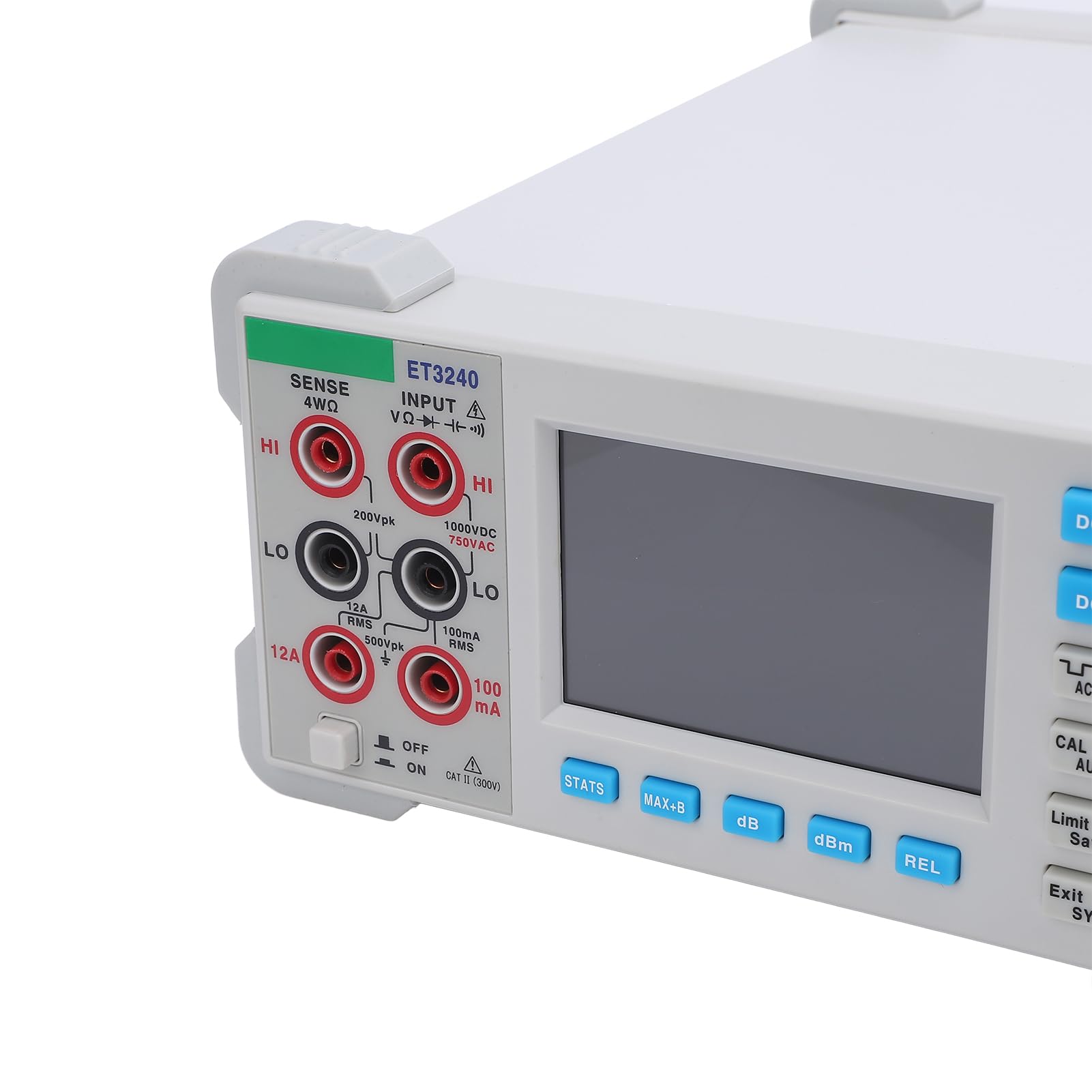 ET3240 Desktop-Multimeter, Hochauflösende Anzeige, Wechselstrom, Gleichspannung, Strom, Widerstände, Kapazitätsmessung, 12 Einheiten (EU-Stecker 200V-240V)