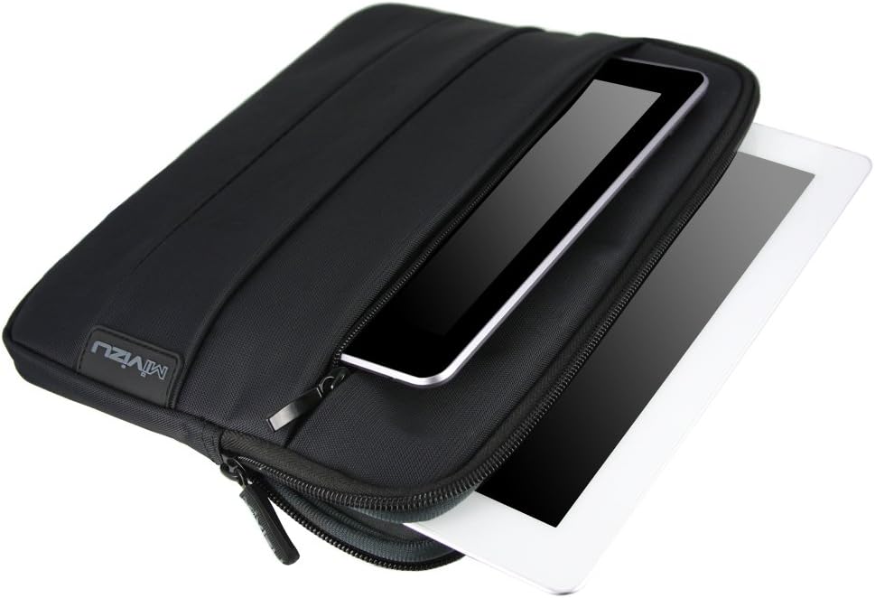 Mivizu Shell 10.1" Sleeve Case for iPad Air, 4 3 2, Samsung Tab, Touch Screens