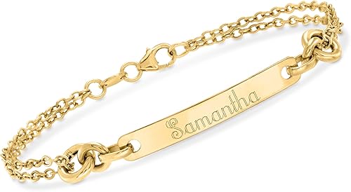 Ross-Simons Italian 14kt Yellow Gold Personalized Id Bracelet