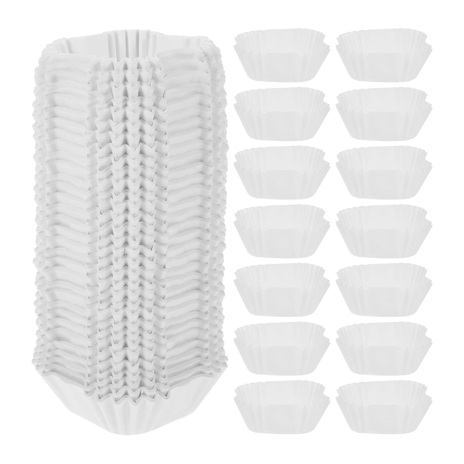 Cabilock 3000 Moldes de Papel para Cupcakes Cuadrados para Hornear Pasteles, Brownies y Postres, Resistentes al Calor Grasa, Ideales para Bodas, Cumpleaños y Eventos Familiares