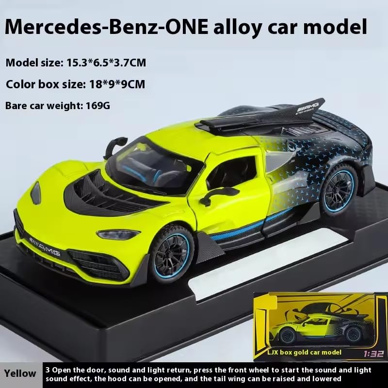 Image of Alokik Enterprise Marcades Benz AMG One Supercar Alloy 1:32 Scale Model Die-cast Metal Car Scale Model Pull-Back Toy car with Light & Sound Best Gifts Toys Kids【Color As Per Stock】