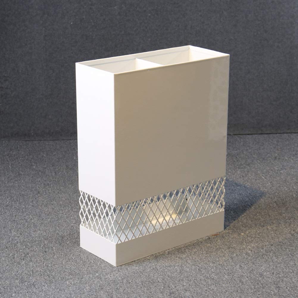 HYLYGFH Modern Black and White Metal Rectangular Umbrella Stand Rack for Indoor Home and Office Decor Stylish and Functional nizer for Umbrellas