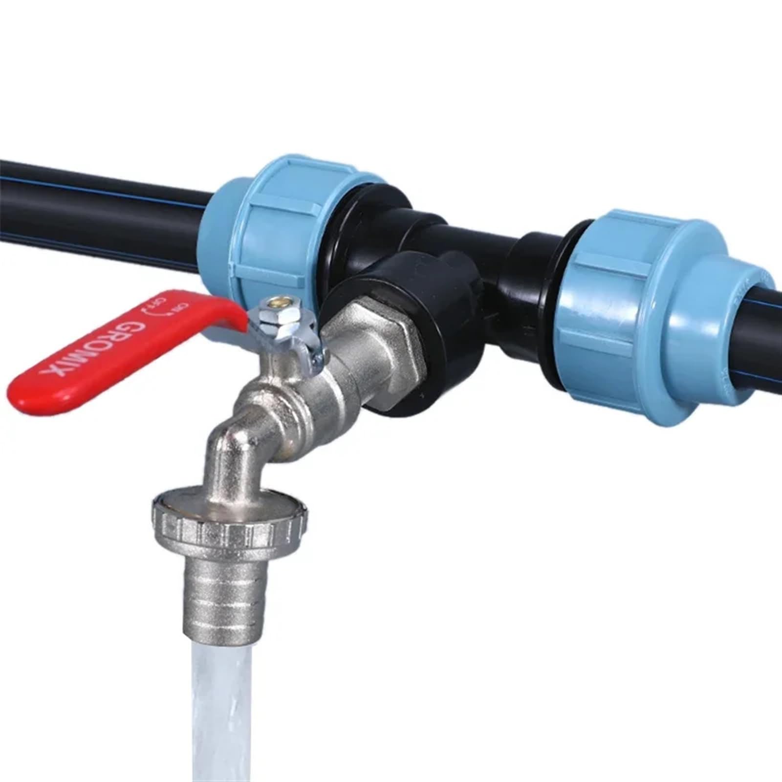Adapter do zbiornika IBC, nasadka adaptera IBC, Adapter do zbiornika IBC, różne rozmiary, gwint gruby, kolanko, prosty, wąż, ogrodu, plastik(Elbow Pipe,DN25(32MM))