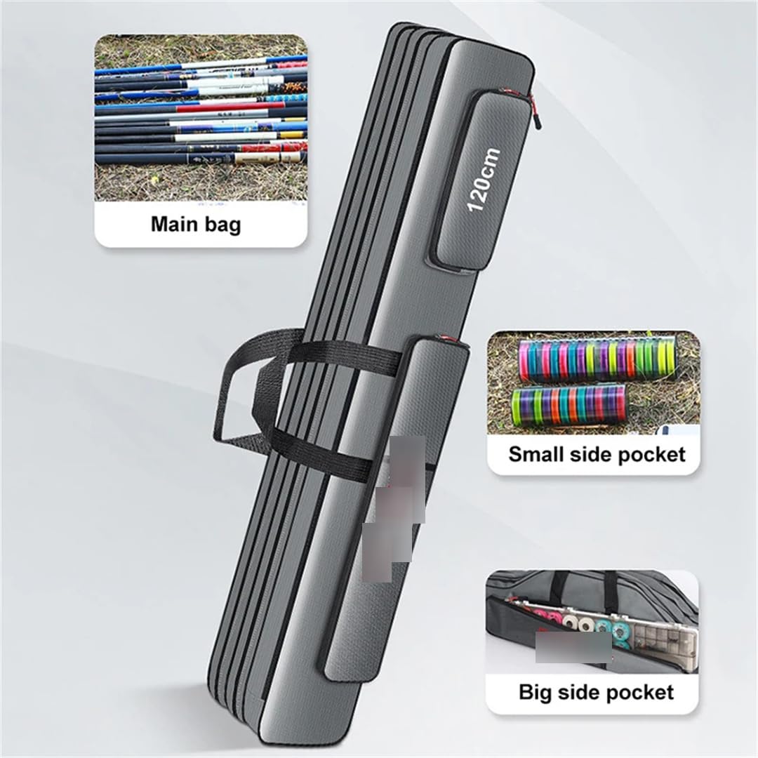 Suwequest Borsa multifunzionale per canna da pesca a ventre impermeabile 2 3 strati 70 CM 130 CM borsa per attrezzi da pesca borsa per attrezzatura da pesca, 2 strati 100 cm 650