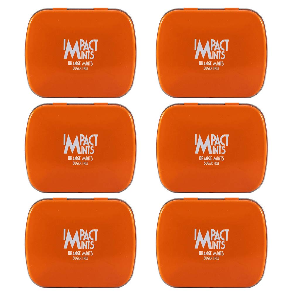Impact Mints Orange Mints, Sugar Free, 6 x 14 g (Buy 5 Get 1 Free)
