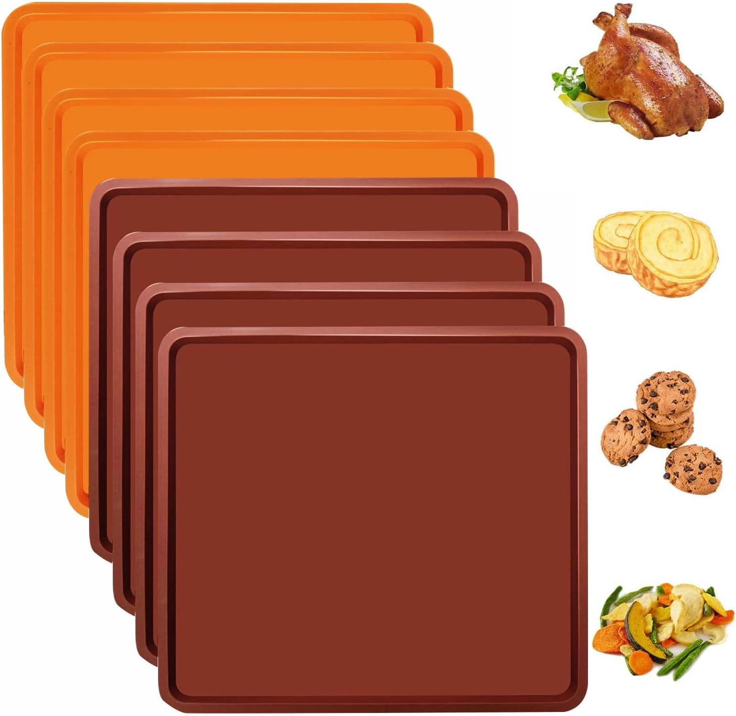 excvalues 8 PCS Extra Thick Silicone Dehydrator Sheets With