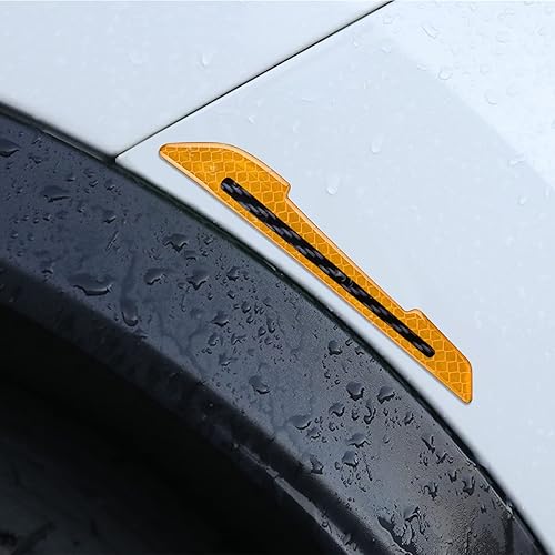 Miniatura 8 de RUANTE Calcomanías reflectantes universales para automóvil, súper reflectantes, para espejo retrovisor, tiras anticolisión, calcomanías reflectantes