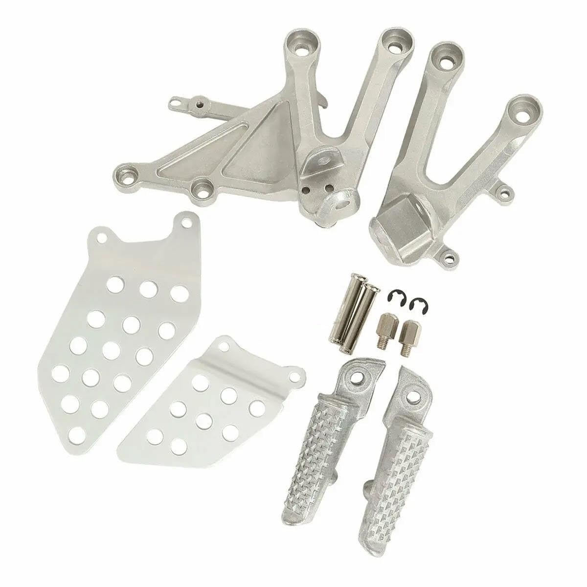 Repose-pieds de moto en alliage d'aluminium argenté pour conducteur de CBR1000RR 2004-2007