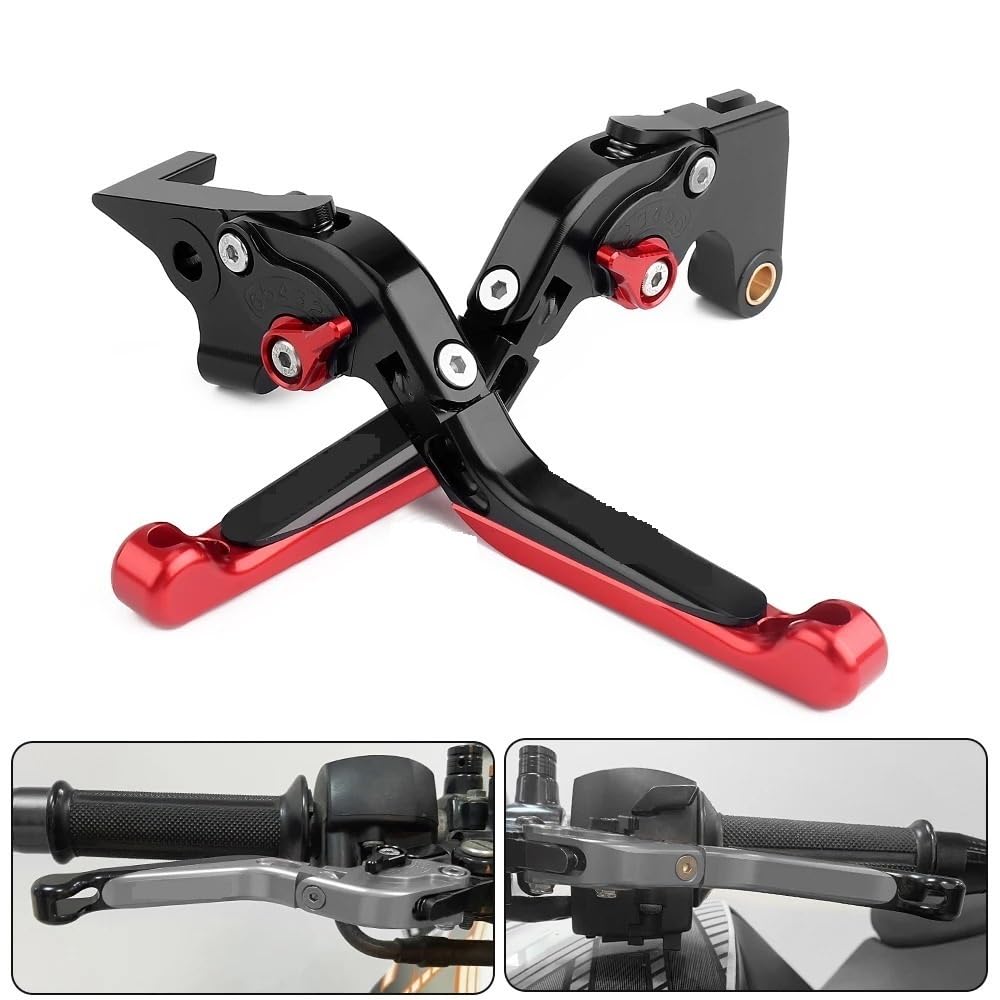 dźwignie sprzęgła motocykla Pasuje do Suzuki GSX S950 GXS-S950 GSXS 950 2021 2022 CNC Dźwignie uchwytu Regulowana składana dźwignia hamulca i sprzęgła Motocykl(Tit Black Tit)