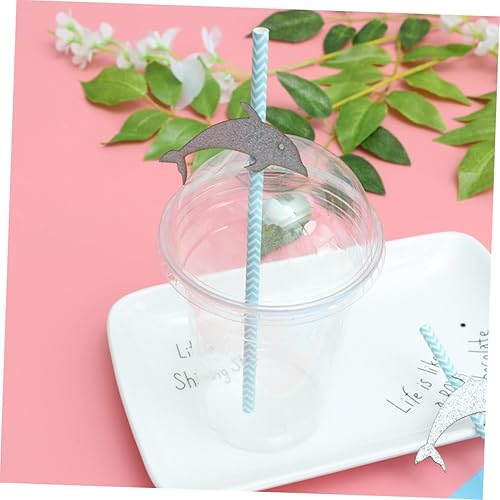 Miniatura 8 de GLEAVI 24 Pcs Cocktail Straws Drinking Straws Adorable Drinking Straw Party Favors Hawaii Straws Mariposas Decorativas Para Pared Party Paper Straw
