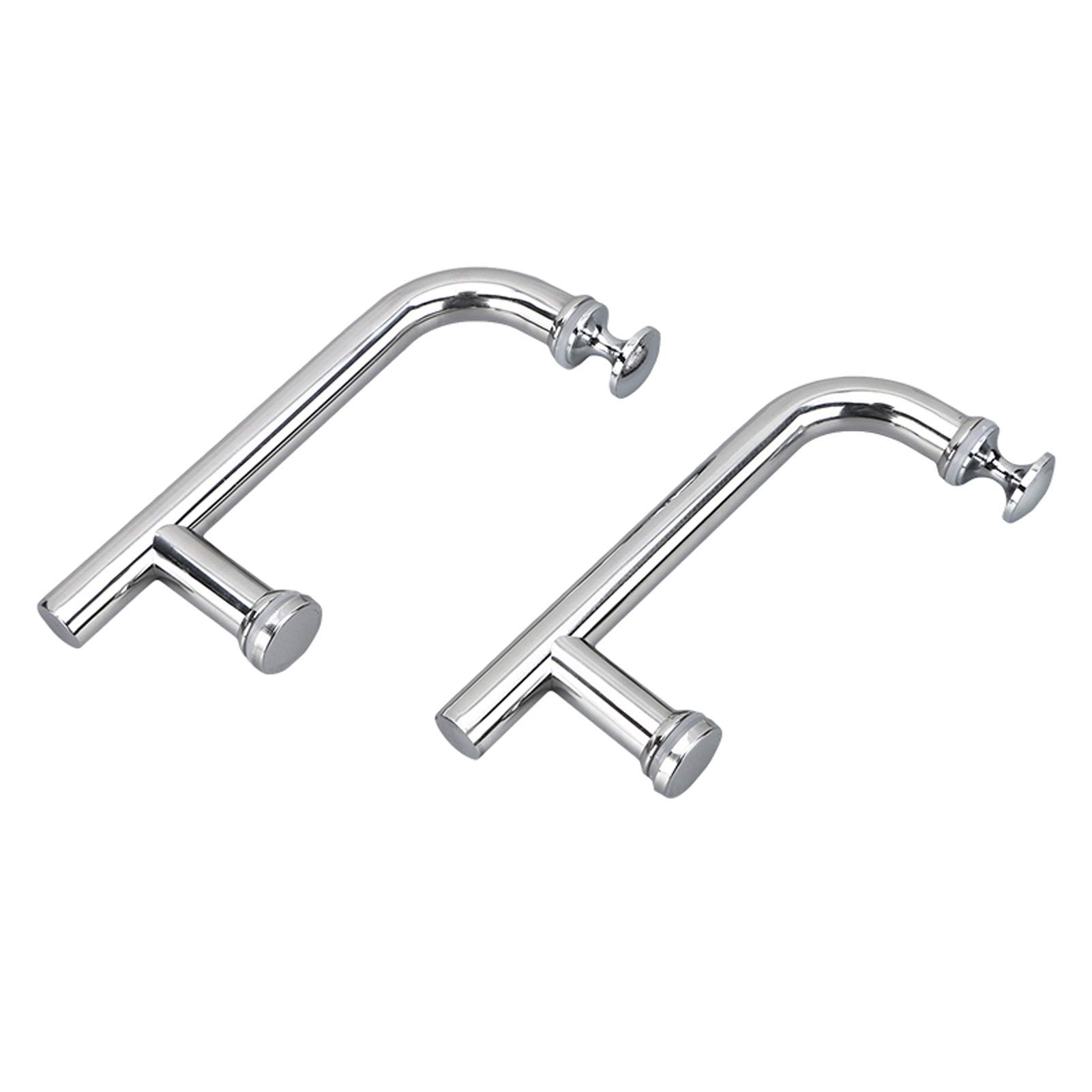HYLYGFH Shower Glass Door Handle for Bathroom, Hole to Hole 145mm Door Pull Handle SUS 304 Stainless Steel Replacement Parts (Color : 2PCS)