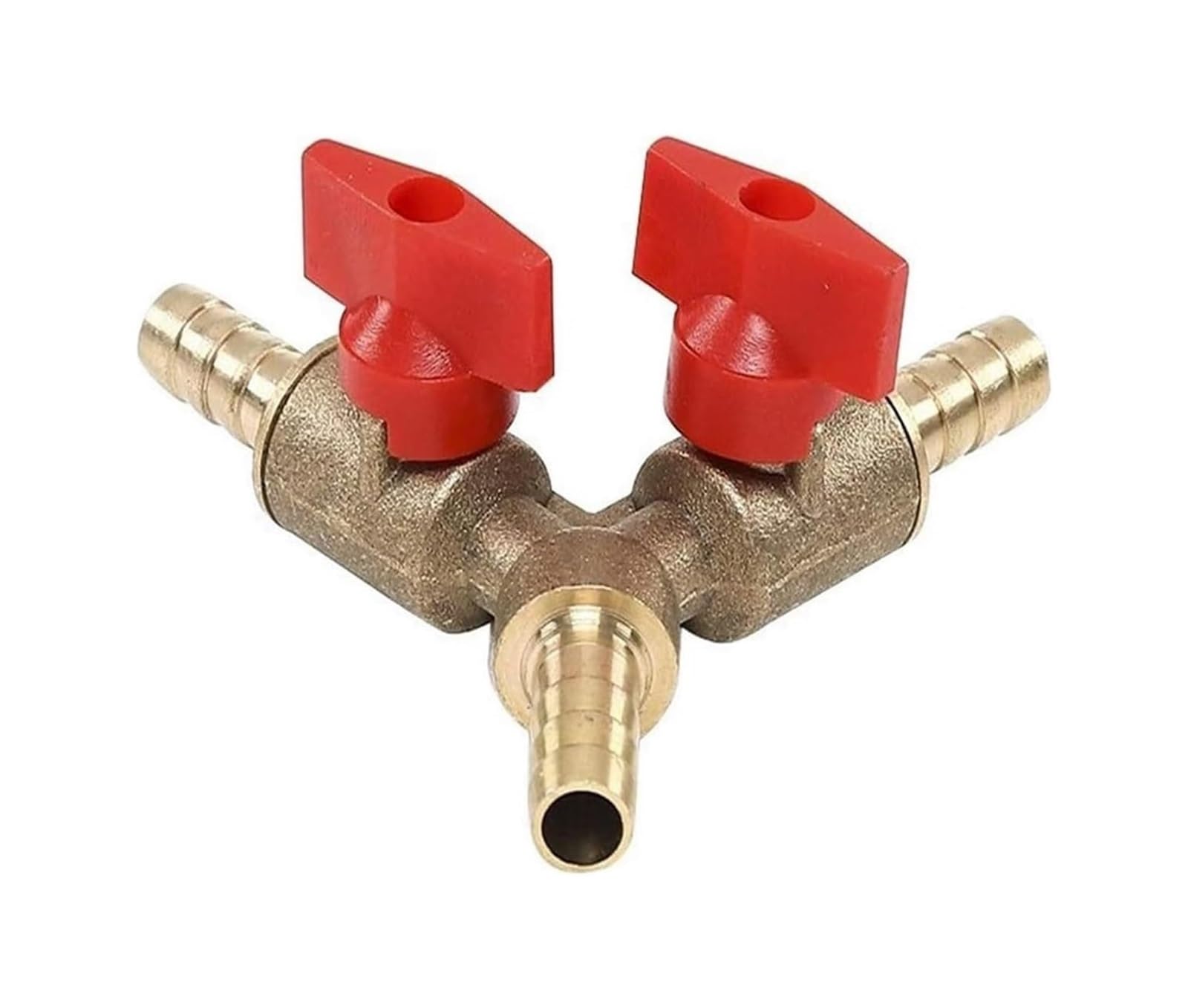 Valvola Arresto Ottone Y 8mm Barbato 3 Vie