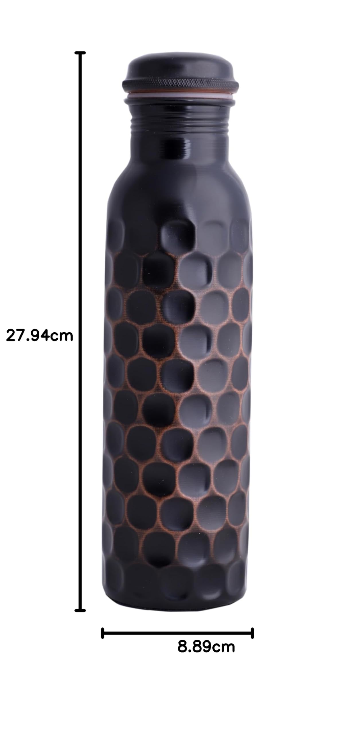 STAGLIFE Trinkwasserflaschen aus reinem Kupfer für Männer und Frauen – Kupfer-Wasserflasche Trinkkrug – Kupfergefäßspender mit Ayurveda-Vorteilen für Sport, Fitness, Yoga, 940 ml