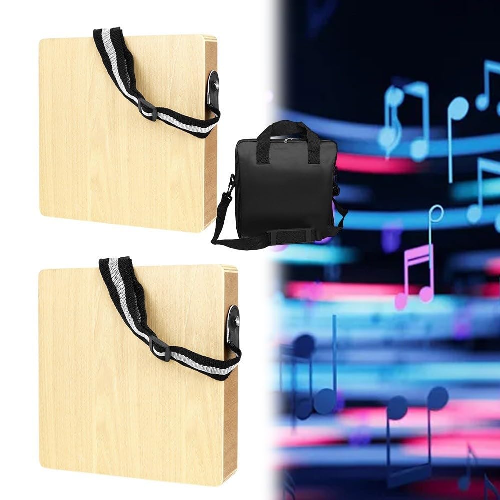 Tambour à main en bois portable avec boîte à cajon réglable | Étui de percussion de voyage, caisse claire réglable, caisse claire cajon, batterie de performance de rue, caisse compacte