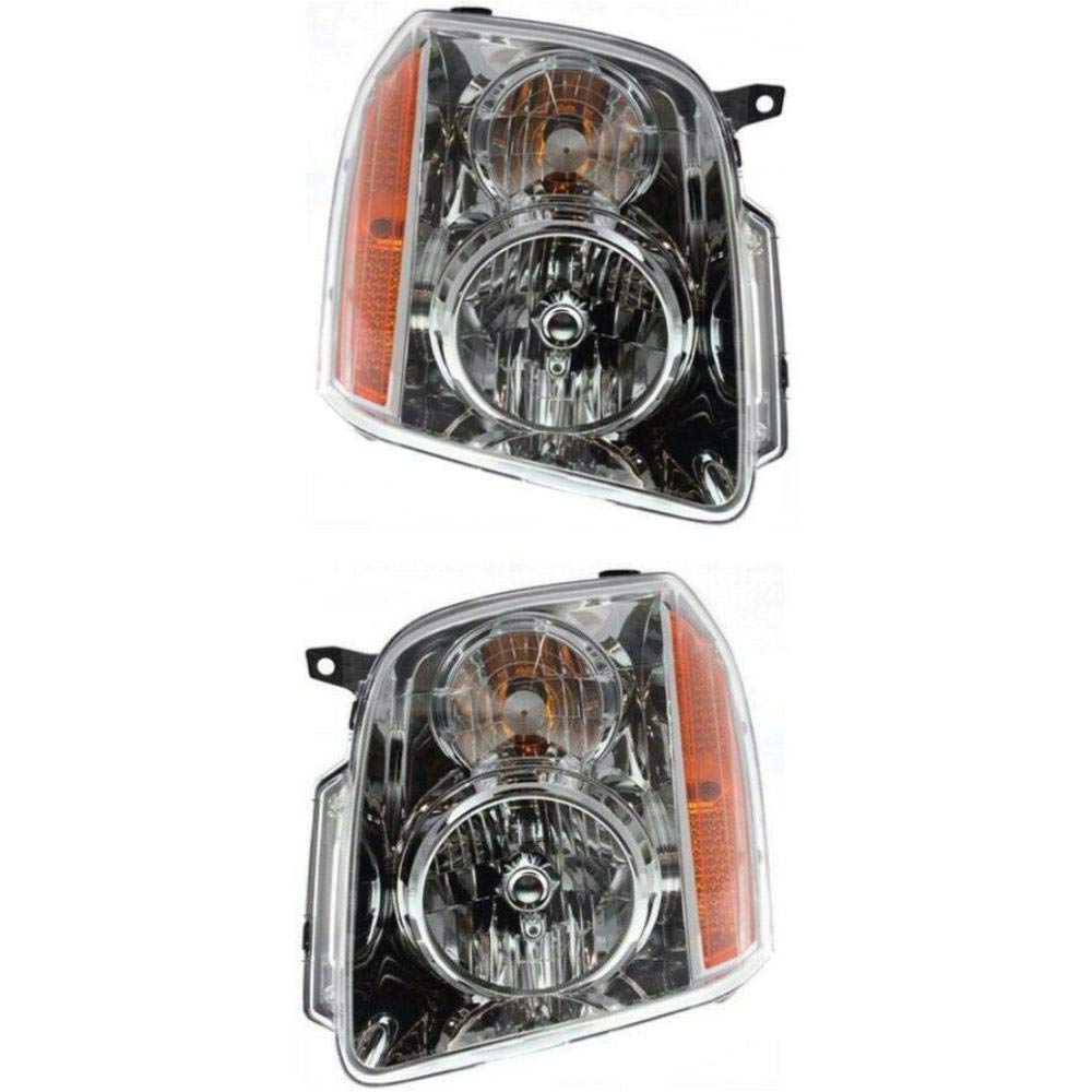 Automotive Headlight Assemblies for 2007-2014 Yukon Headlights HeadLamps Replacement Left+Right Set can be Direct Replacement