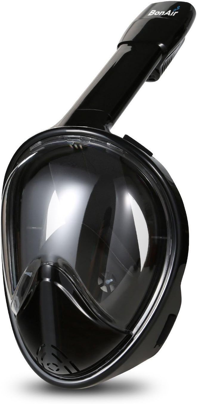 BonAir 180° Full Face Anti-Fog Snorkel Mask with Panoramic View Design