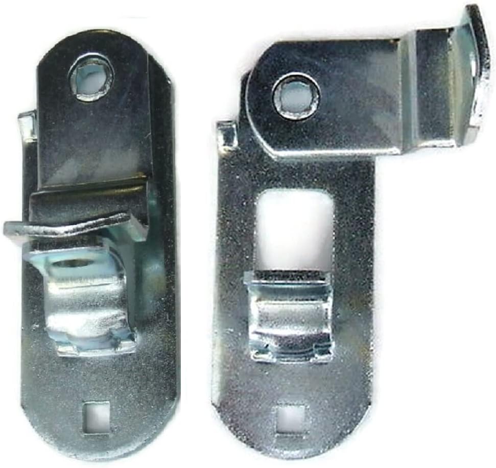 2 Pieces Cargo Trailer Door HASP Barlock Handle Keeper Padlock Race Car / 2" wide x 5-1/16", Holes 3/8" Diameter, 4" Center