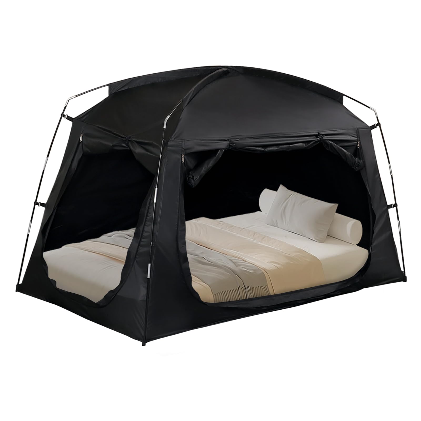 Sensory Bed Tent for Kids Indoor Portable Light Reducing Twin Size Sleep Canopy Tents Lightweight Private Space Tent for Bed